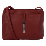 Dámská kožená kabelka Mirna, tmavě červená