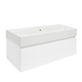 Koupelnová skříňka s umyvadlem SAT B-WAY 99x30x45 cm bílá lesk BWAY100WU2 BWAY100WU2