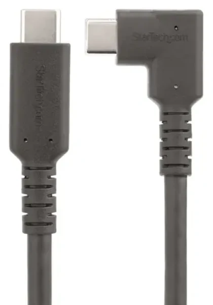 StarTech Rugged USB-C 90° černá / Kabel / USB-C - USB-C / 5 Gbps / 4K 60 Hz / 2 m (RUSB315CC2MBR)