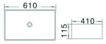 MEXEN - CATIA umyvadlo na desku 61x41cm bílá 21316100