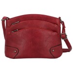 Stylová dámská koženková crossbody kabelka Giada, červená