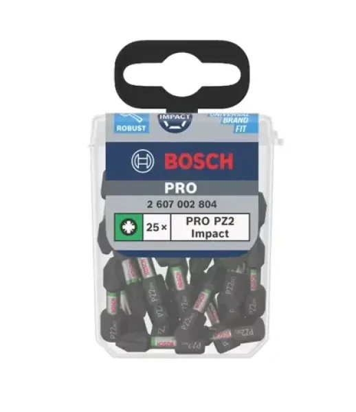 BOSCH 2607002804 / Sada šroubovacích bitů PRO Impact PZ2 25 mm (25 ks) (2607002804)
