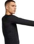 Pánské merino tričko s dlouhým rukávem ICEBREAKER Mens 125 ZoneKnit LS Crewe, Black velikost: L