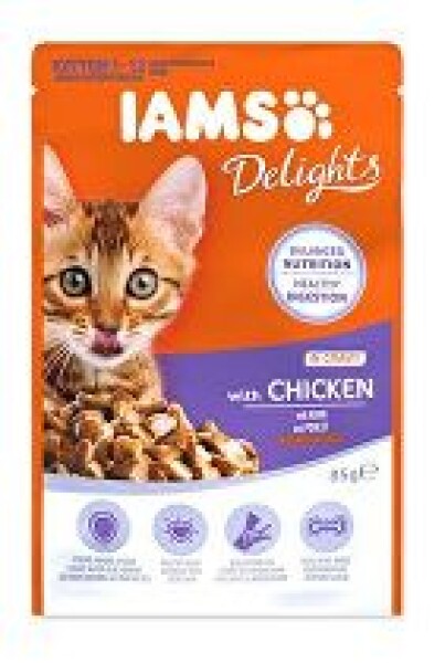 Iams Cat Mačiatko Kura v omáčke vrecko 85g