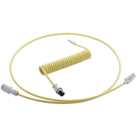 CableMod PRO Coiled Keyboard Cable USB-C - USB-A 1.5m Lemon Ice / Kabel pro klávesnici (CM-PKCA-CWAW-YW150YW-R)