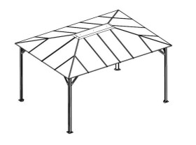 Náhradní prosklení pro altán – LANITPLAST 43, čirý PC 6 mm