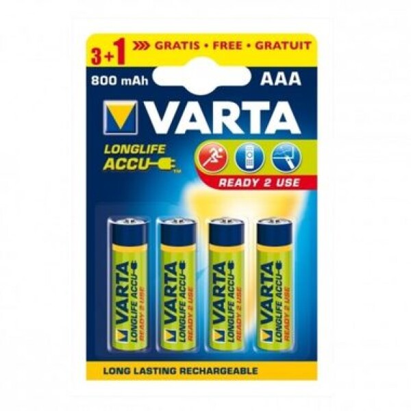 Varta Ready2Use Nabíjecí baterie AAA / 1.2V / 800 mAh / NiMH / 4 ks / v blistru (BAVA 56703)