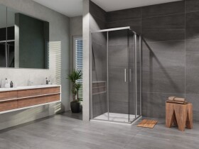 Lansanit - Sprchový kout čtverec Vati 900x900, chrom, matné sklo LAN01011