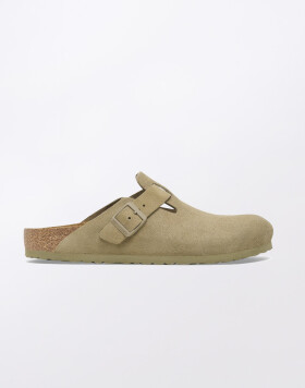 Birkenstock Boston Suede Leather Faded Khaki 41