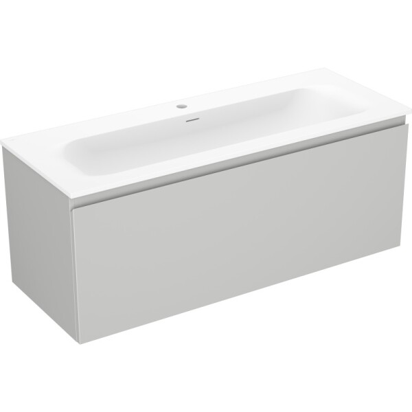 MEXEN/S - Orio koupelnová skříňka 120 cm s umyvadlem Vela, 1 šuplík, šedá mat/bílá mat 91A10-12047-1-BF62-W23M01