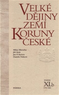 Velké dějiny zemí Koruny české Milan Hlavačka,