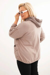 Dámská mikina Plus Size bavlněná na zip fango UNI