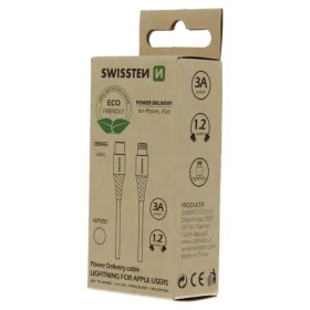 SWISSTEN datový kabel USB-C - LIGHTNING 1.2m bílá (ECO BALENÍ) (71505301ECO)