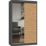 Skříň Iga 120 antracit/artisan A/B – zrcadlo