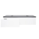 Koupelnová skříňka s žulovou krycí deskou SAT B-WAY 119x30x45 cm bílá lesk BWAY120WZ BWAY120WZ
