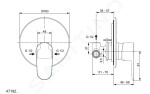 IDEAL STANDARD - Cerafine O Sprchová baterie pod omítku, černá A7349XG