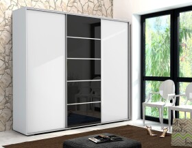 Šatní skříň Ska A28 XL Barva korpusu: Bílá, Rozměry: 250 cm, Dveře: Dub-Artisan