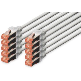 Digitus DK-1644-005-10 RJ45 síťové kabely, propojovací kabely CAT 6 S/FTP 0.50 m šedá fóliové stínění, kompletní stínění, stíněný, bez halogenů, simplexní