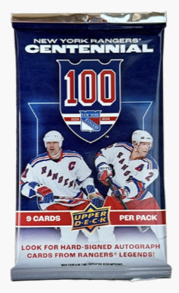Hokejové karty NHL 2025-26 Upper Deck New York Rangers NHL Centennial Hobby Balíček