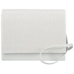 Módní dámská plesová kabelka Elvina, bílá croco