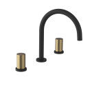 SAPHO - ULTRATAP tříprvková stojánková umyvadlová baterie, černá mat/zlato mat UT017TBG