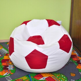 FRONTI Dětský taburet MÍČ 40 cm - bílá + červená