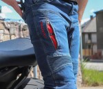 Kalhoty na motocykl Trilobite Parado monolayer Aaa slim fit blue (Prodloužené) - 46 / modrá
