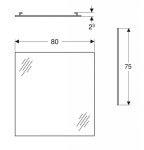 GEBERIT - Selnova Square Zrcadlo, 80x75 cm 502.892.00.1