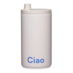 DESIGN LETTERS Cestovní termo hrnek Beige Ciao 350 ml, béžová barva, kov, plast