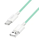 LogiLink USB-A - USB-C 1,5m zelená / Nylonový kabel / USB 2.0 / 60 W / Rychlonabíjení (CU0328)