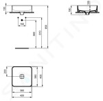 IDEAL STANDARD - Strada II Umyvadlo bez přepadu 400x400 mm, bílá T296201