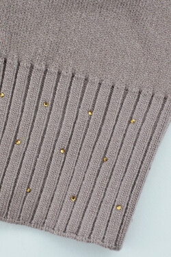 DÁMSKÁ ČEPICE S FLITRY Z MODALU CZ103 fialová 54-58