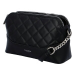 Módní prošívaná dámská koženková crossbody Freay, černá