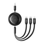 Baseus P10368700111-02 Rychlonabíjecí kabel 3v1 USB-A - microUSB USB-C Lightning (3.5A) 1.1m černá (P10368700111-02)