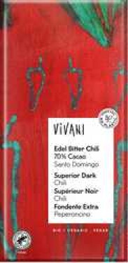 Vivani hořká čokoláda s chilli 100g BIO