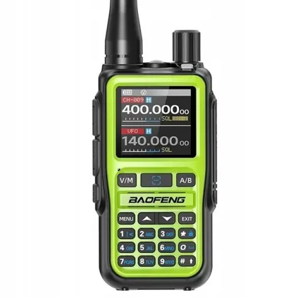 Baofeng UV-5R Mini zelená / Vysílačka / VHF/UHF / Aviation Band / Bluetooth / USB-C / 5 W (5901247920210)