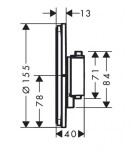 HANSGROHE - ShowerSelect Comfort Termostatická baterie pod omítku, kartáčovaný bronz 15559140