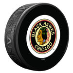 Mustang Puk Chicago Blackhawks NHL Vintage Classic Textured Puck - Burnt