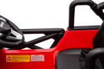 Mamido Elektrické autíčko OFFROAD červené 12V Vysoký podvozek, široké sedadlo, Odpružené nápravy, 2,4 GHz Dálkové ovládání LED světla