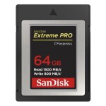 SanDisk Extreme Pro CF express 64GB / čtení: až 1500 MBs / zápis: až 800 MBs (SDCFE-064G-GN4NN)