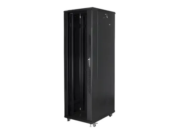 Lanberg Stojanový rozvaděč 42U 600x1000 černá / Stojanový rozvaděč / 19" / LCD displej / Nosnost 800 kg (FF01-6042-12B)