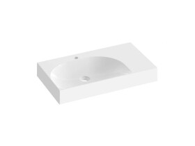 RAVAK - Lite Umyvadlo 80x45 cm, bez přepadu, otvor pro baterii, bílá XJXP1280001
