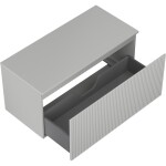 MEXEN/S - Rivel koupelnová skříňka pod umyvadlo 100 cm s deskou, 1 šuplík, reliéf , šedá mat 91A20-10047-1-BFC62