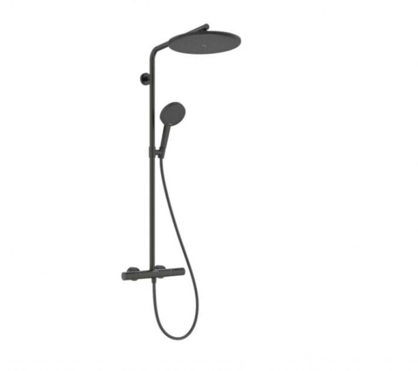 HANSGROHE - Raindance Alive S Puro Sprchový set s termostatem, 21x34 cm, 3 proudy, kartáčovaný černý chrom 24592340