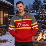 Mitchell & Ness Pánská mikina Calgary Flames NHL Head Coach Hoodie Velikost: S