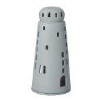 Räder Porcelánový svícen Lighthouse Grey, šedá barva, porcelán