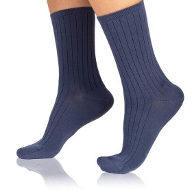 Dámské ponožky z modalu FANCY RIB MODAL SOCKS - BELLINDA - modrá 35 - 38