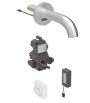 GEBERIT - Piave Elektronický umyvadlový ventil pod omítku, bateriové napájení, easy to clean, kartáčovaná nerez 116.284.SN.1