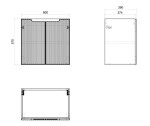 COMAD - Skříňka pod umyvadlo 60cm 2 dvířka NOVA WHITE 5907611663462