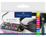 FABER-CASTELL Neon Popisovač - papírová krabička 6 ks (160806)